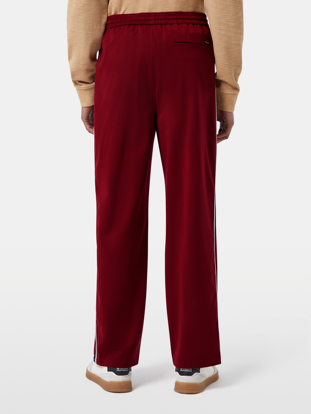 Tape-trimmed straight fit track pant
