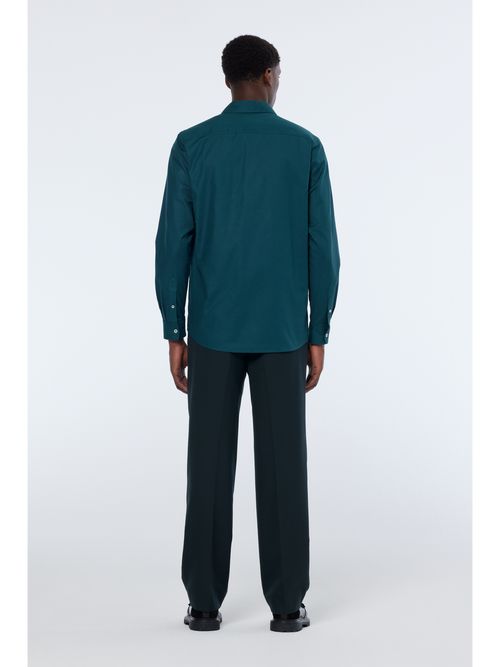 Relaxed straight fit pleated tailored chino