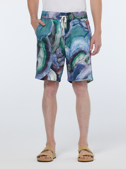 Fave - Printed tencel relaxed fit bermuda short