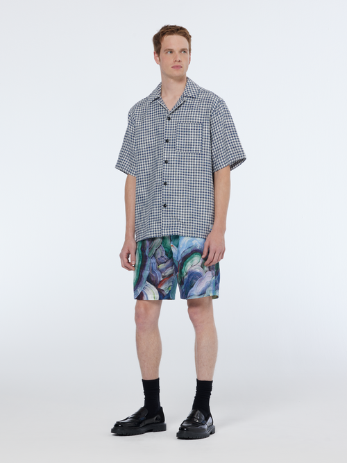 Fave - Printed tencel relaxed fit bermuda short