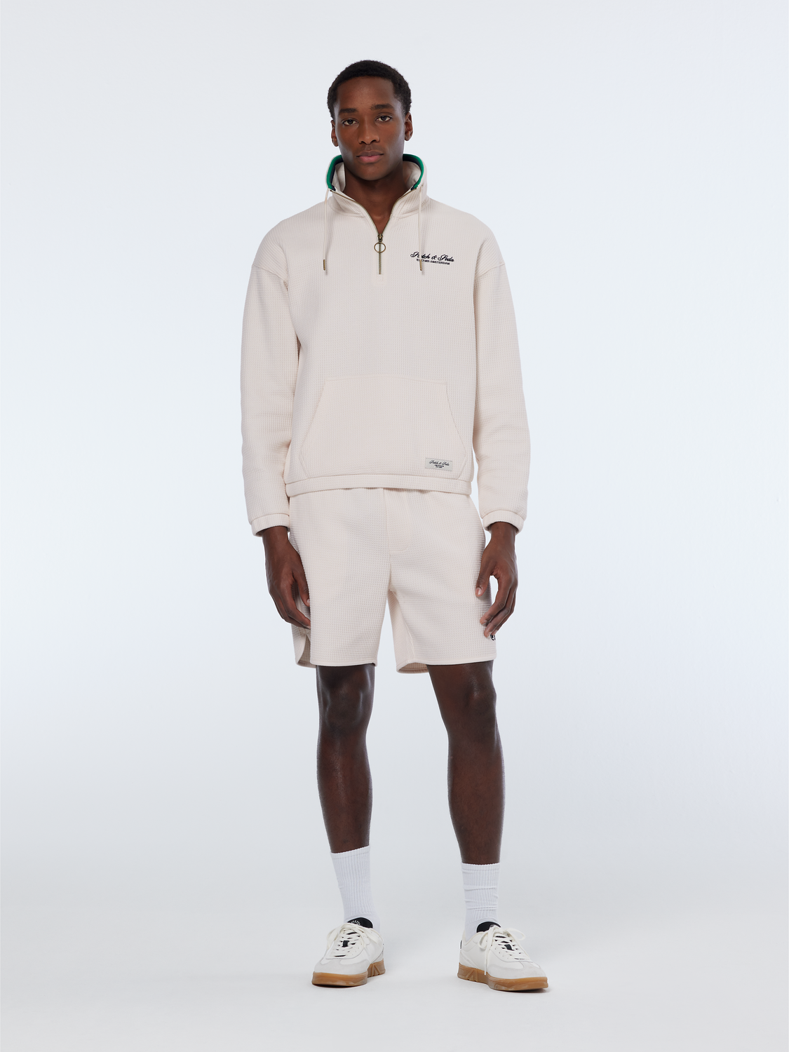 Sporty waffle relaxed bermuda short