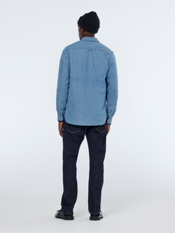 Easy lightweight denim shirt with sleeve adjusters