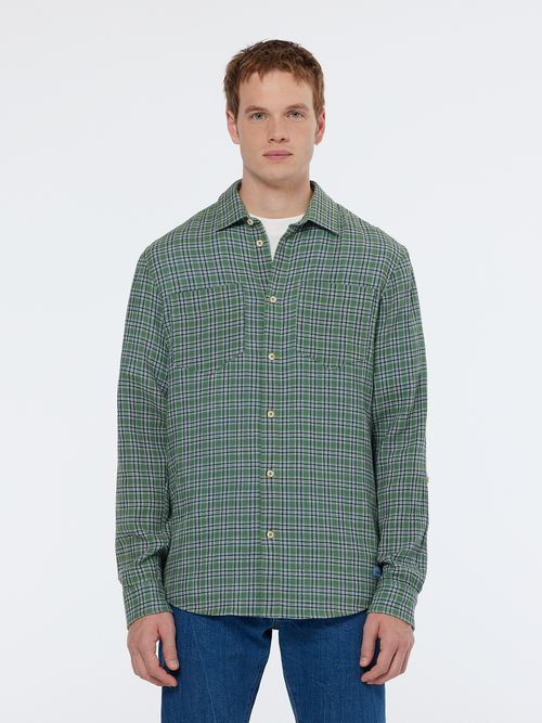 Regular fit double face check shirt