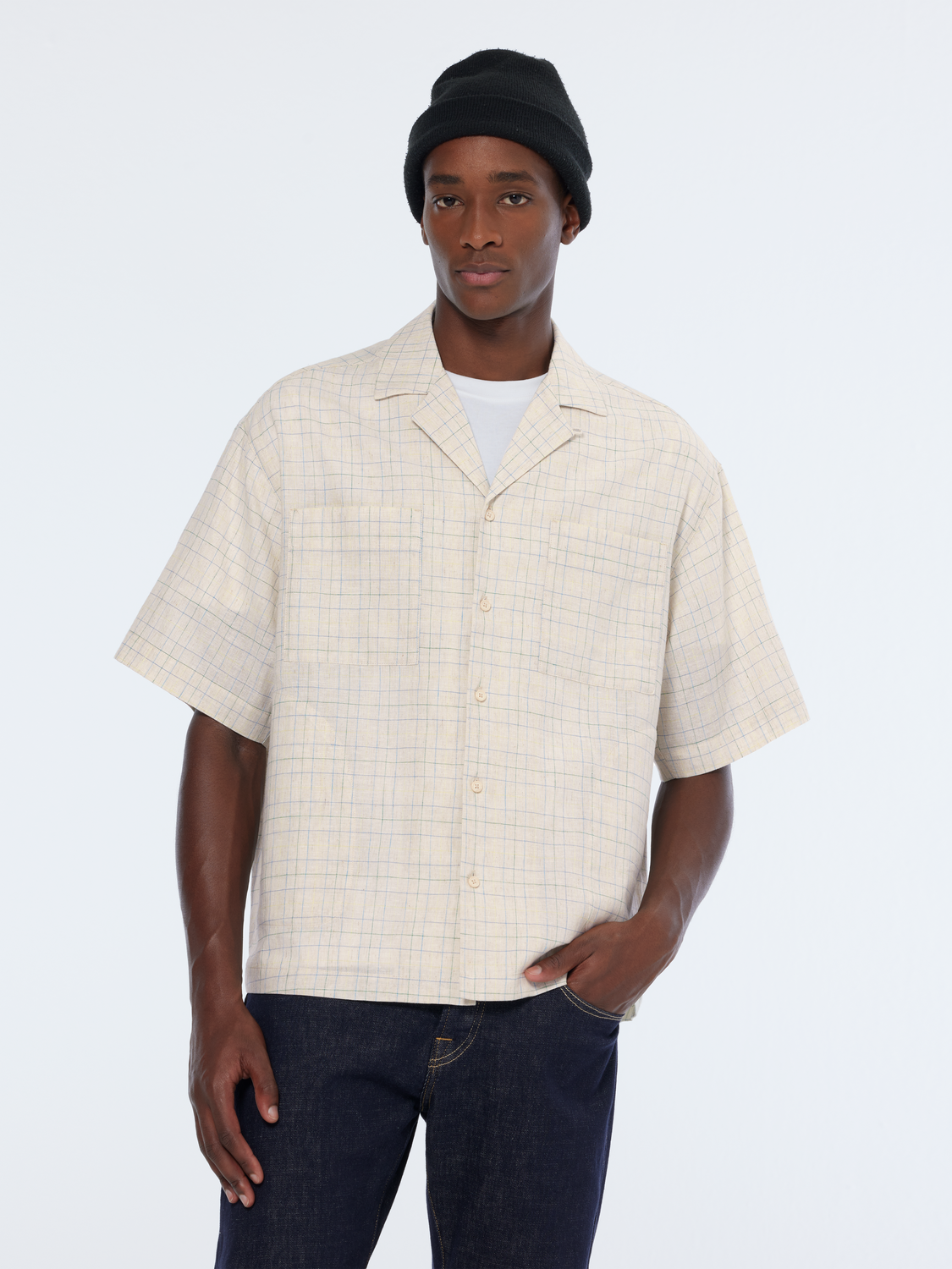 Relaxed yarn-dyed check shirt
