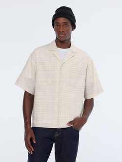 Relaxed fit yarn-dyed check shirt