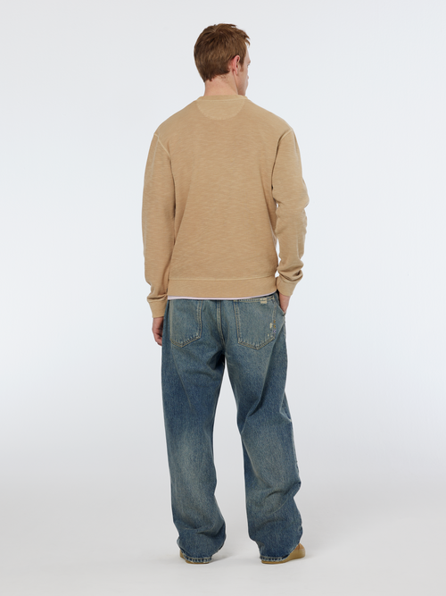 Garment dye structured sweatshirt