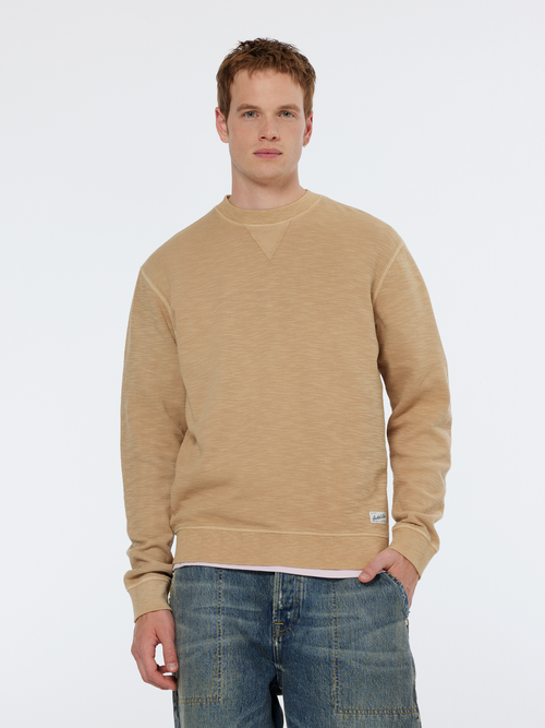 Garment dye structured sweatshirt