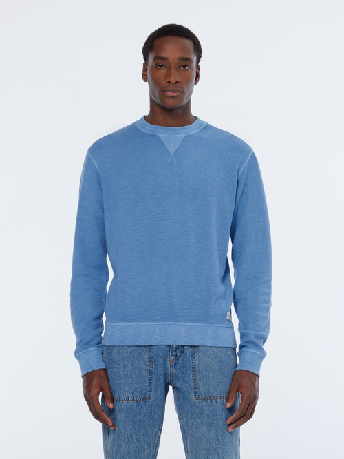 Garment dye structured sweatshirt