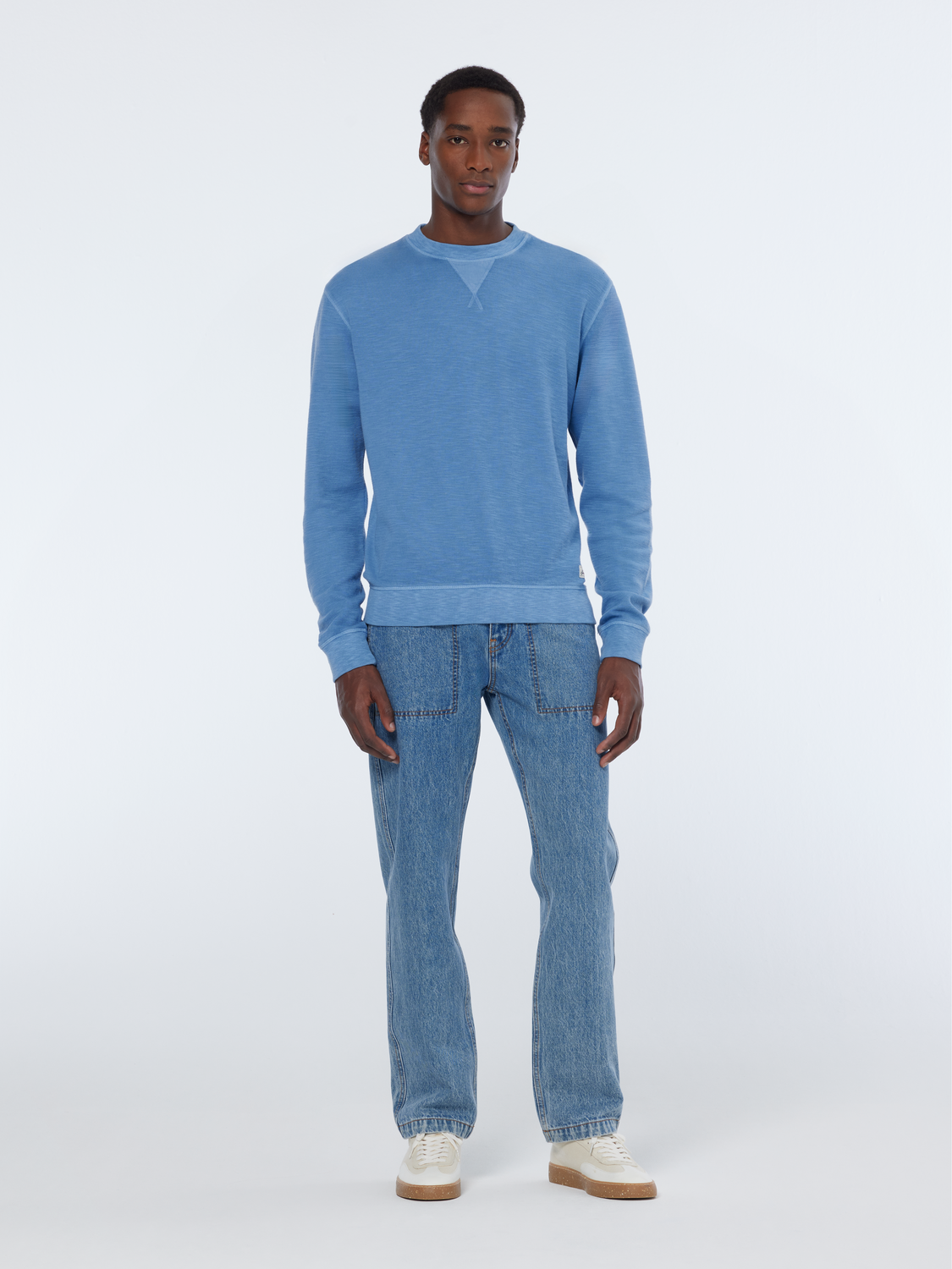 Garment dye structured sweatshirt