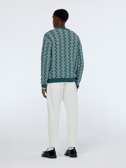 Jacquard regular fit crewneck