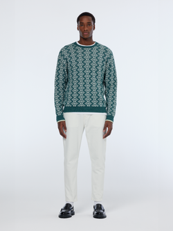 Jacquard regular fit crewneck