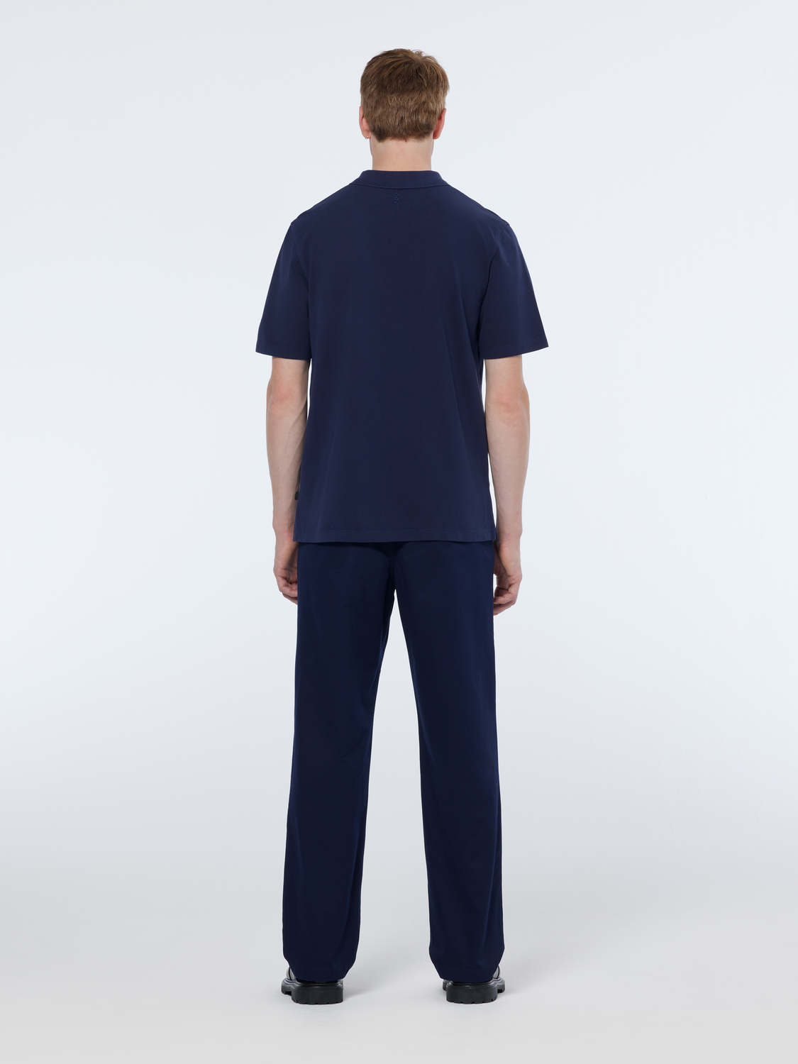 Garment dye pique pocket polo