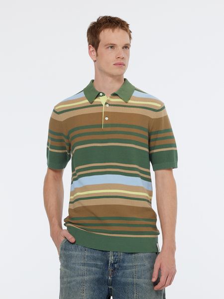 “Scotch & Soda” パイルジャガードストライプポロ SB Hires_PNG-