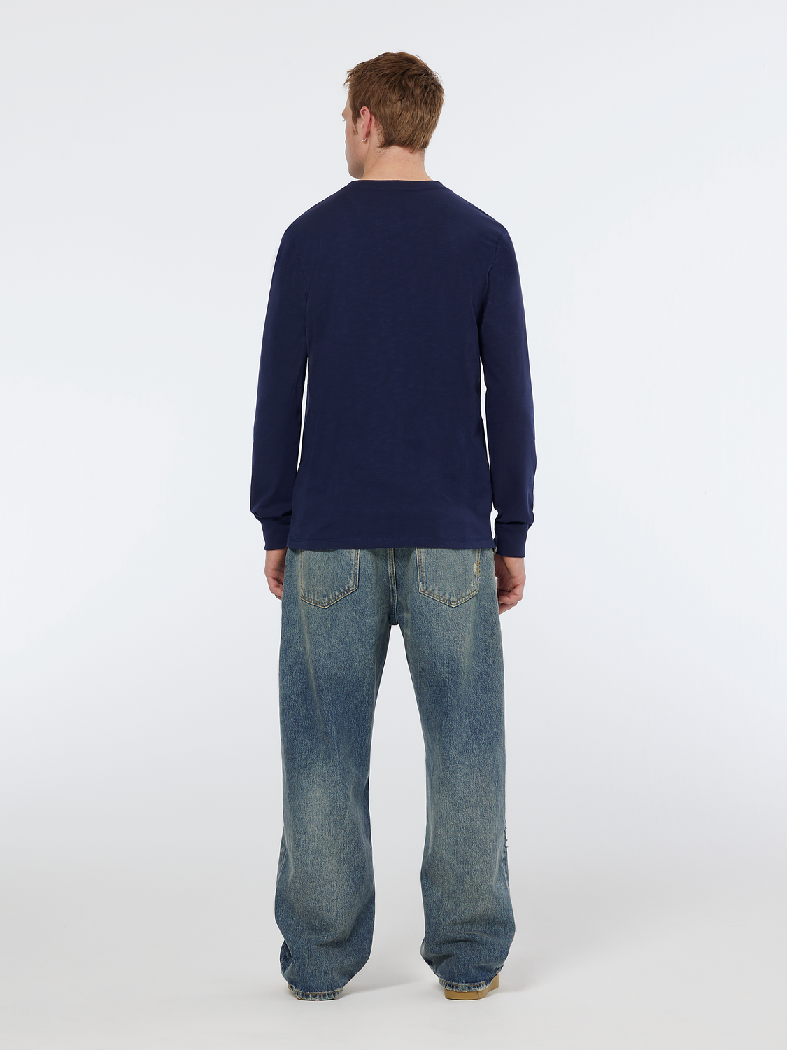 Slub henley regular long sleeve t-shirt