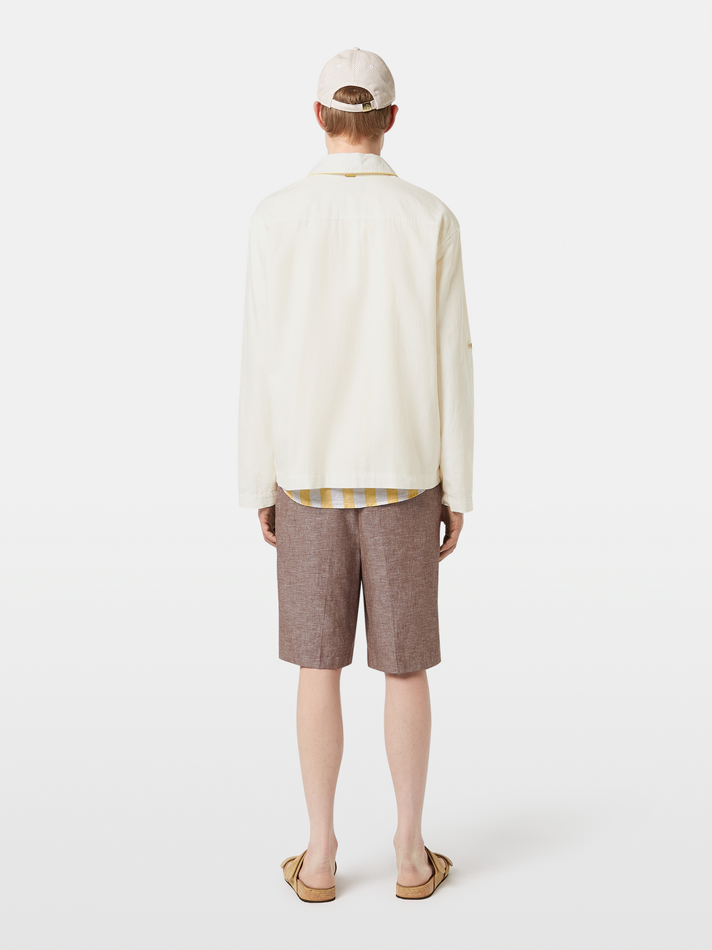 Relaxed cotton-linen shirt jacket
