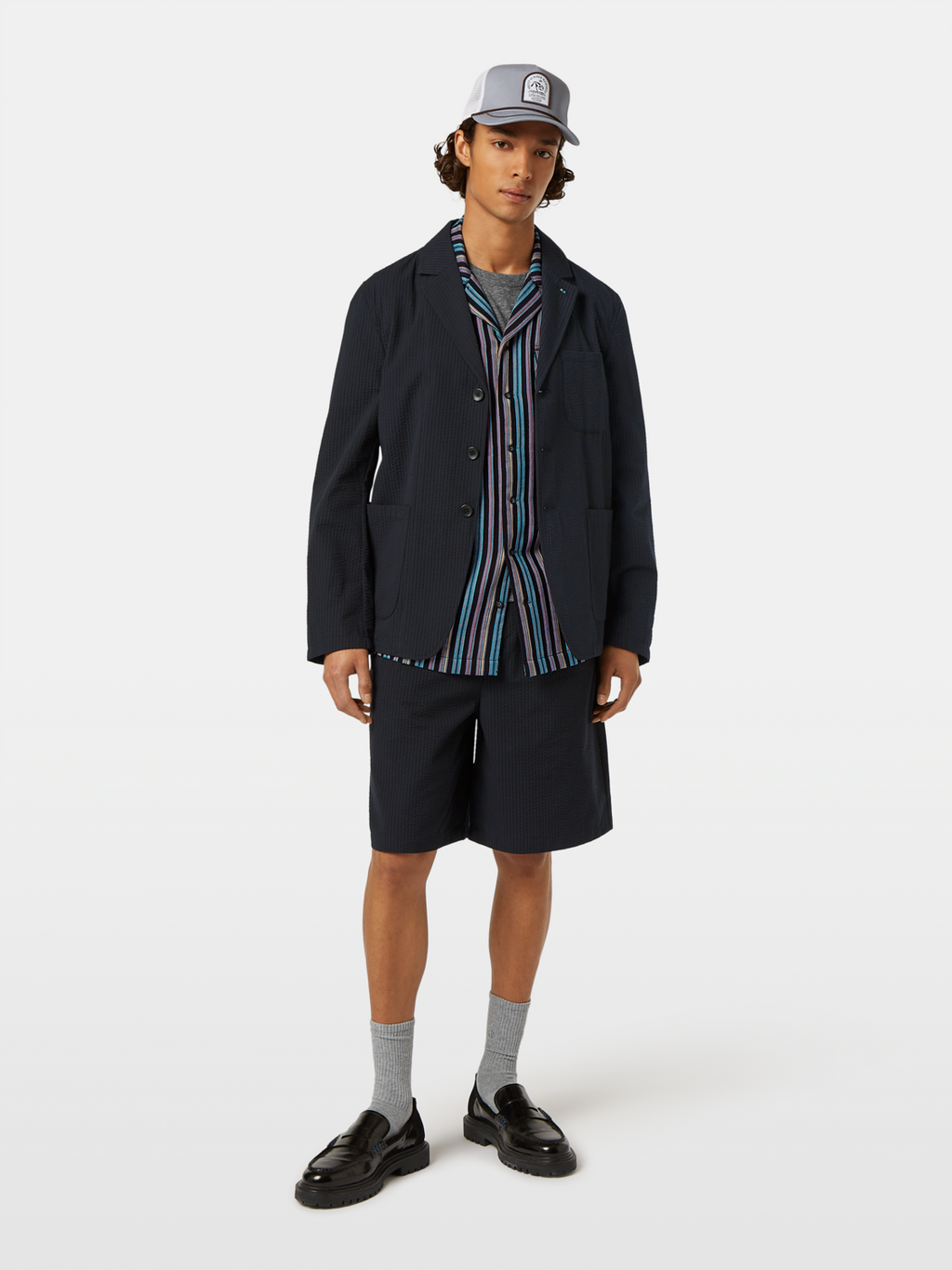 Unconstructed Seersucker Blazer