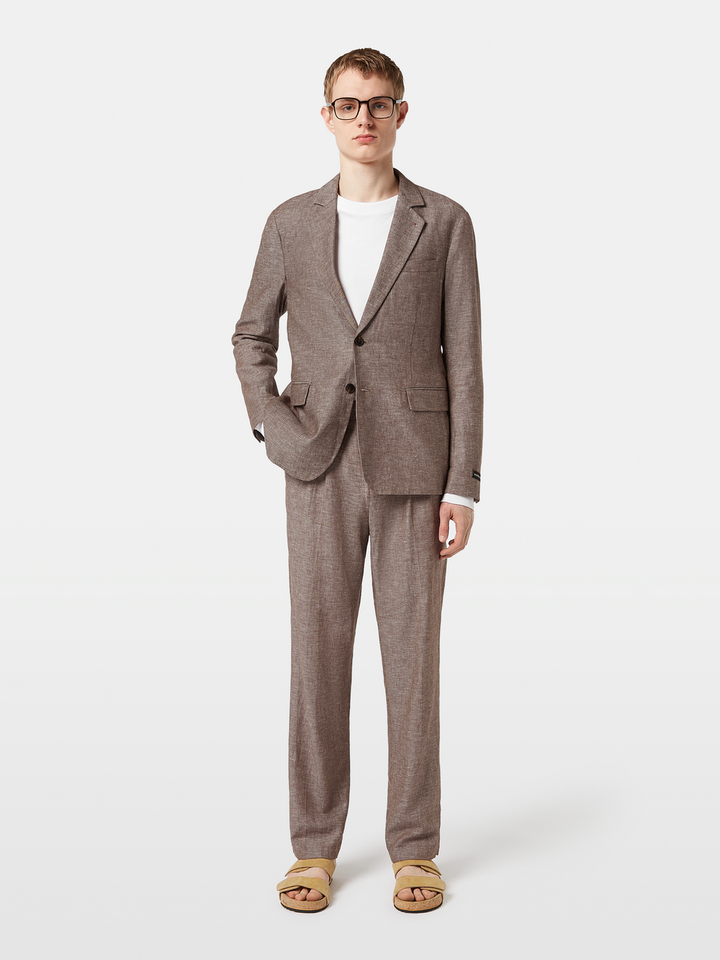 cotton-linen blazer