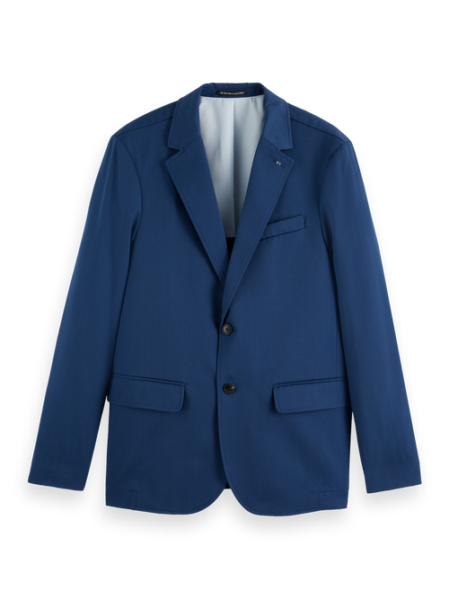 Single-breasted relaxed viscose-blend blazer