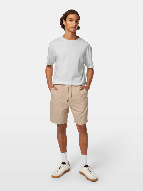 Seasonal core - Fave cotton/linen twill bermuda