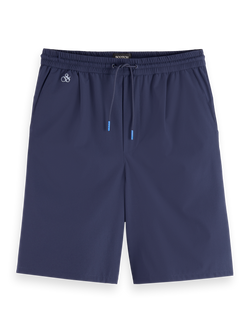 Stretch nylon-blend loose fit bermuda short