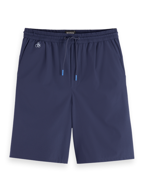 Stretch nylon-blend loose fit bermuda short