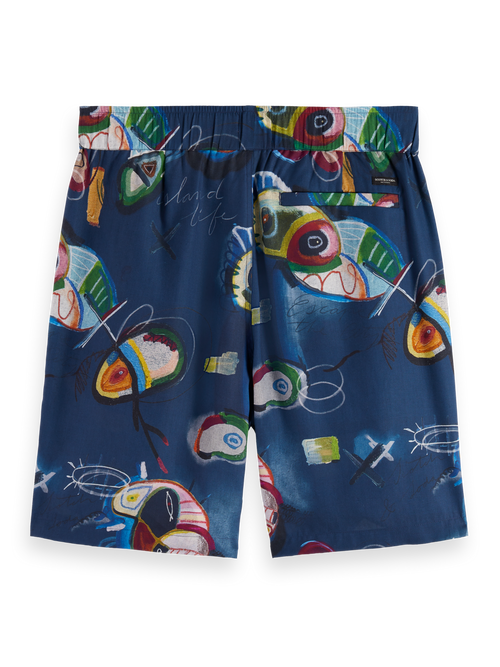 Fave - relaxed fit printed tencel bermuda short