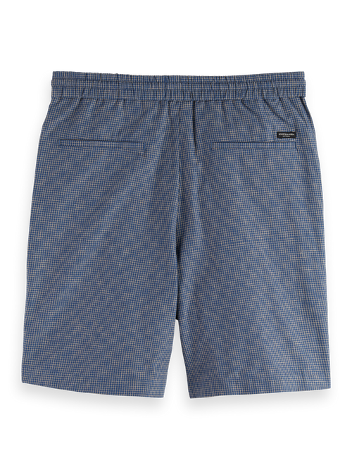 Fave - relaxed fit yarn-dyed cotton-linen bermuda short