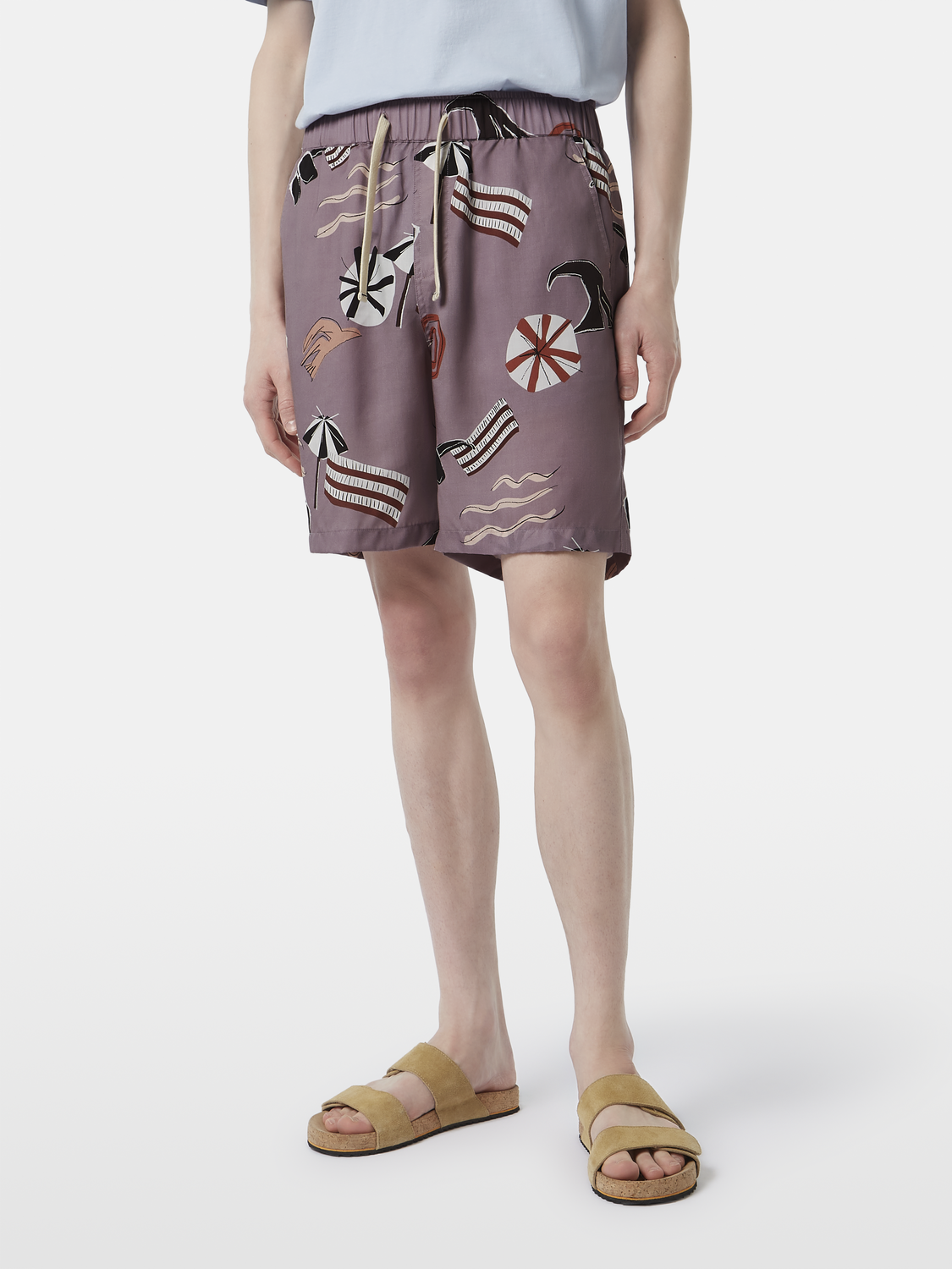 Fave - relaxed fit printed tencel bermuda short