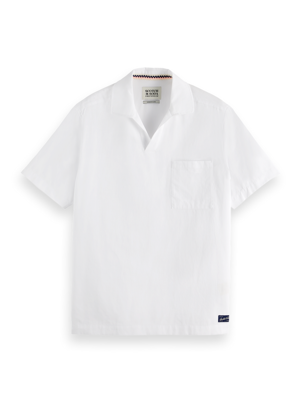 Short Sleeve linen blend shirt