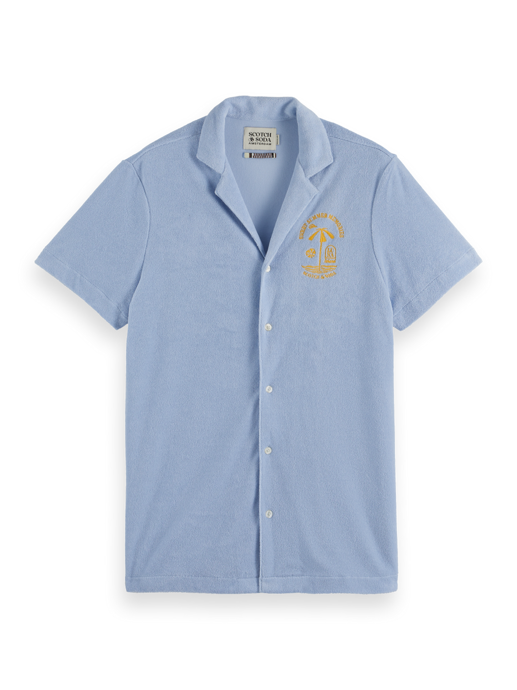 Short sleeve towelling shirt