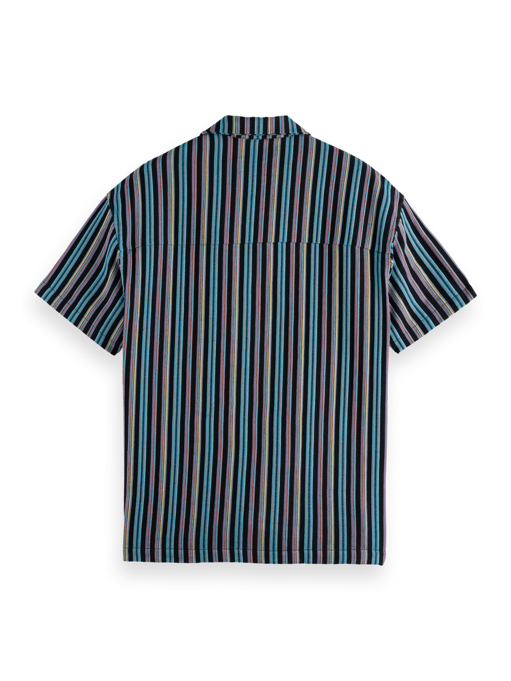 Striped Short Sleeve Jacquard Shirt