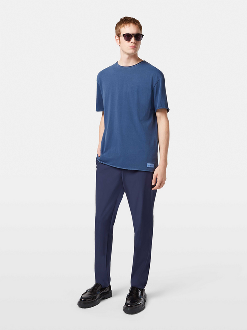 Relaxed-fit raw edge T-shirt