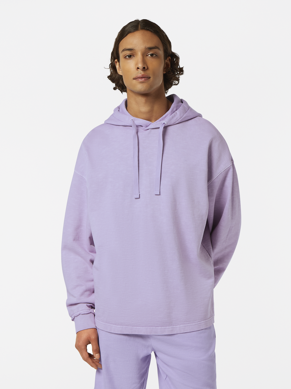 Seasonal core - Loose fit 3 crosses garment-dyed hoodie