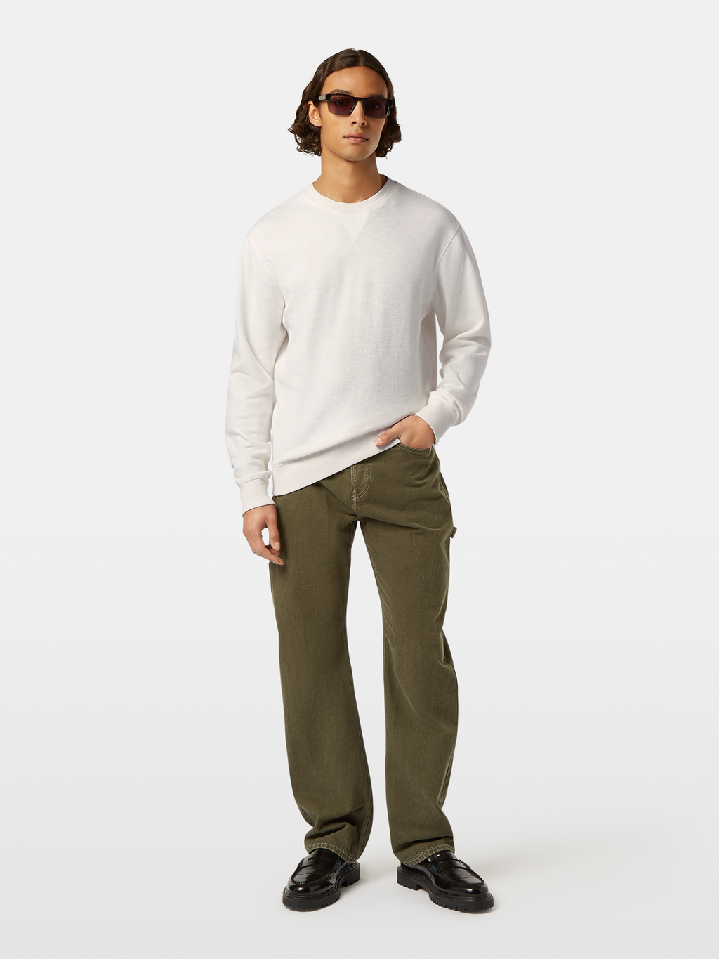 garment-dyed sweatshirt