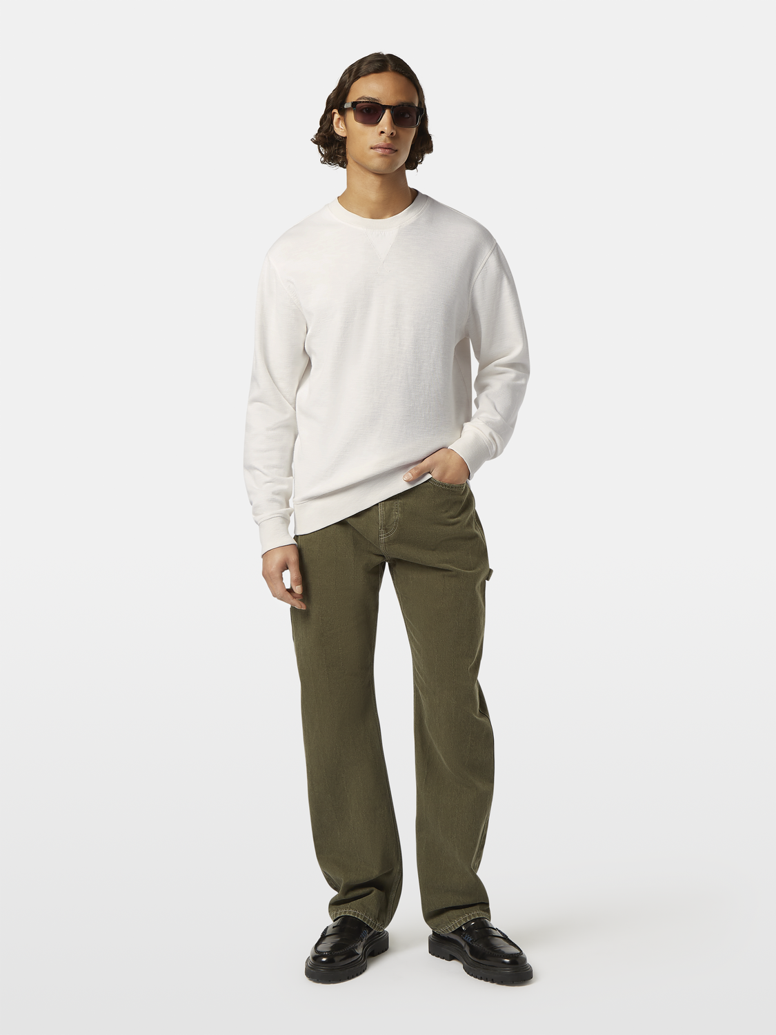 garment-dyed sweatshirt