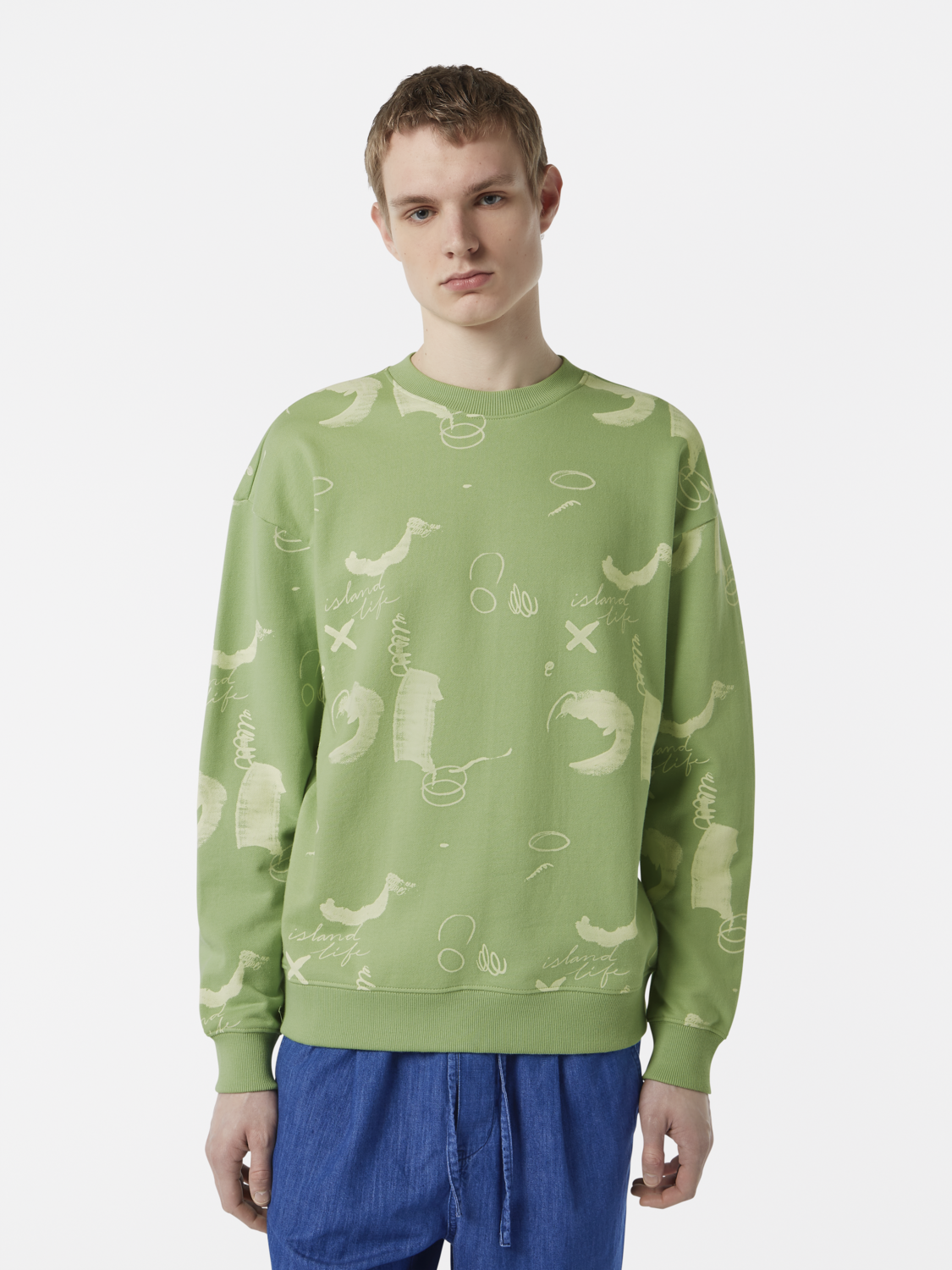 Relaxed-fit AOP sweatshirt