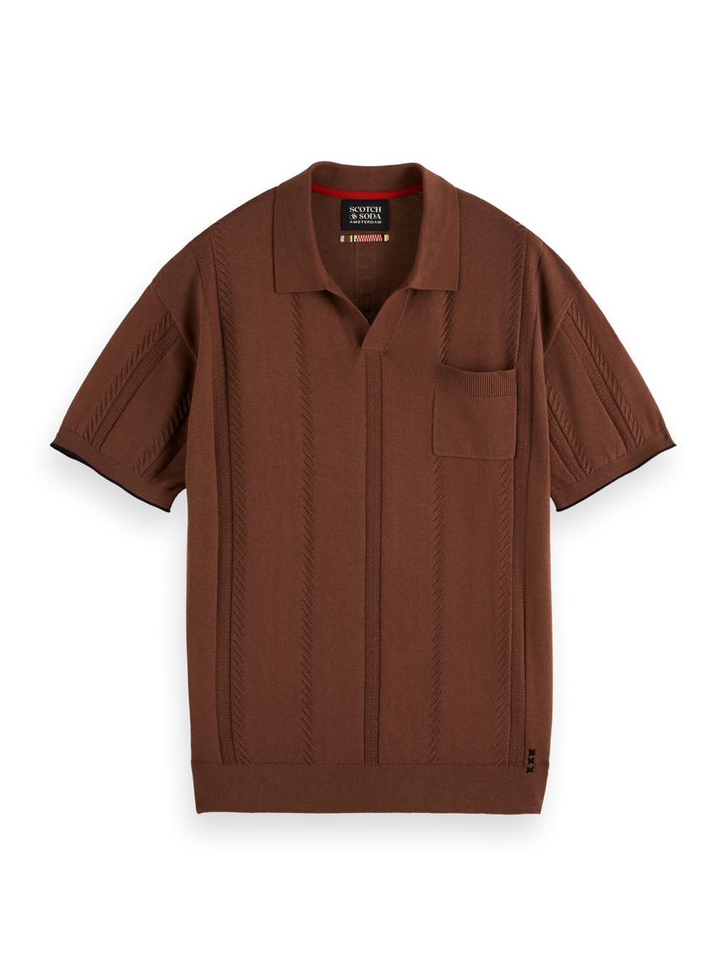 Relaxed fit knitted polo