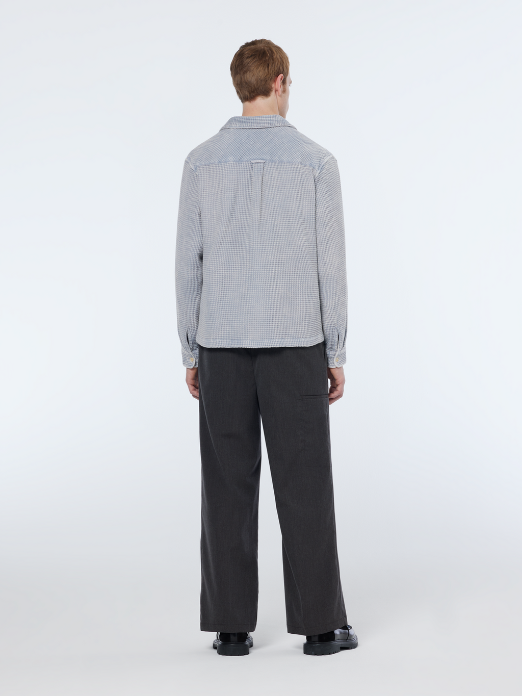 Regular over-dyed waffle shirt