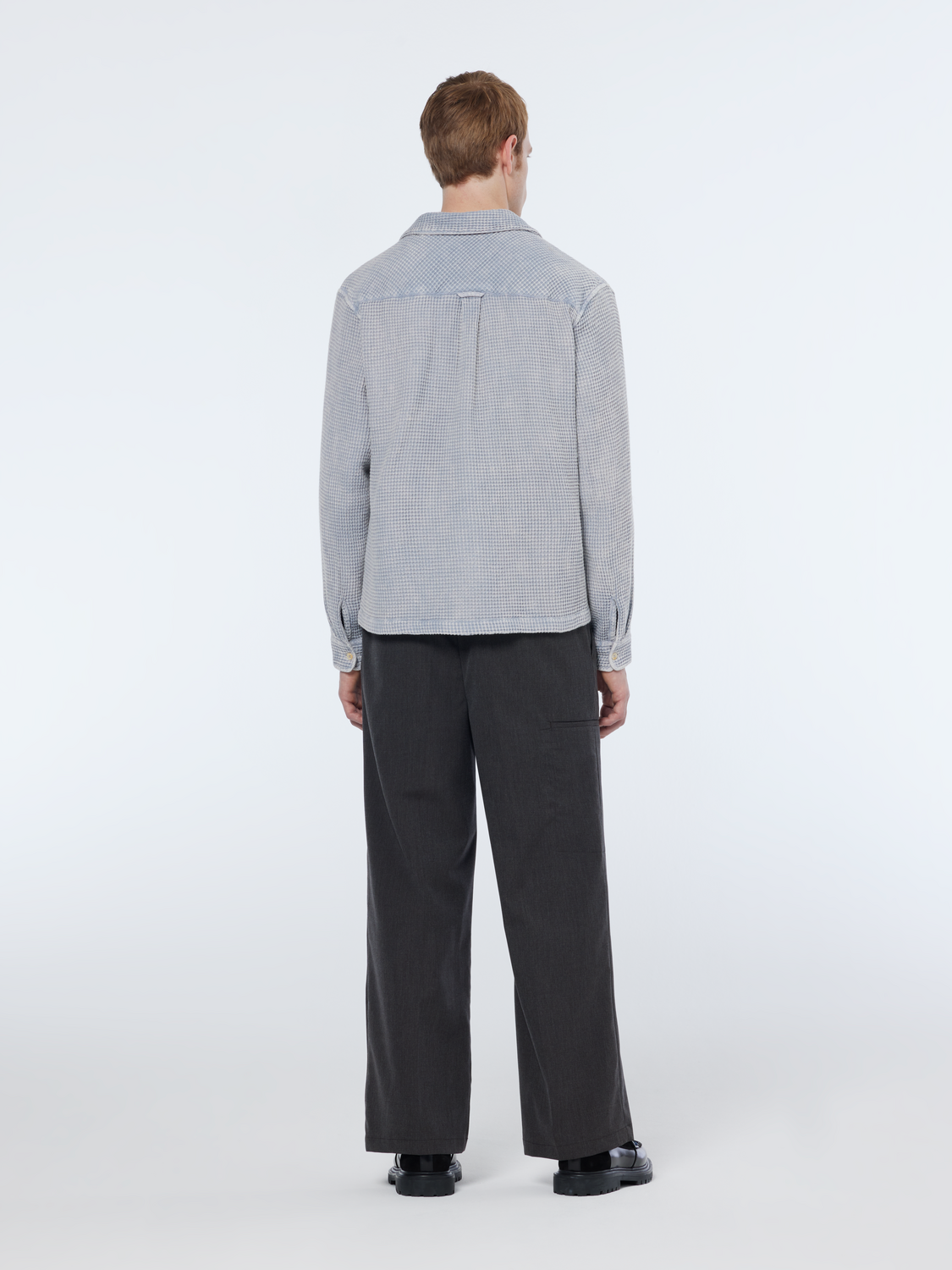 Regular over-dyed waffle shirt