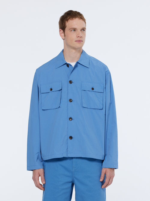 Relaxed fit nylon utility shirt