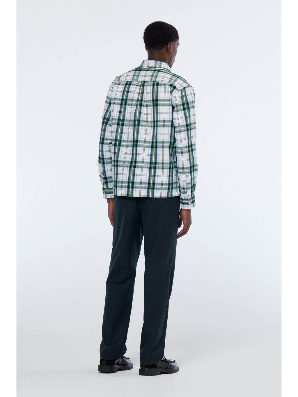Relaxed yarn-dyed flannel check shirt
