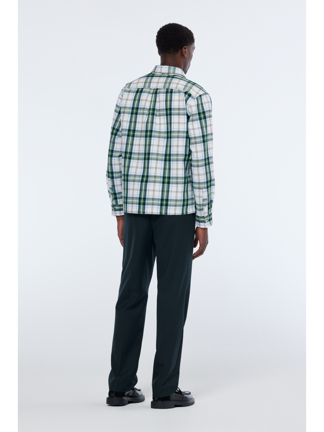 Relaxed yarn-dyed flannel check shirt