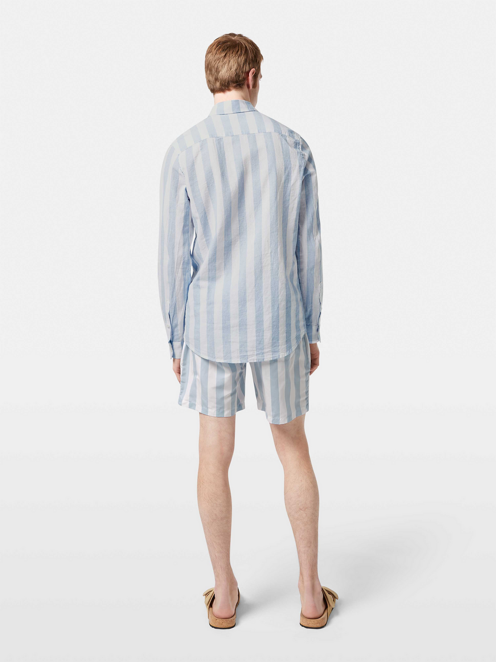 linen blend striped shirt