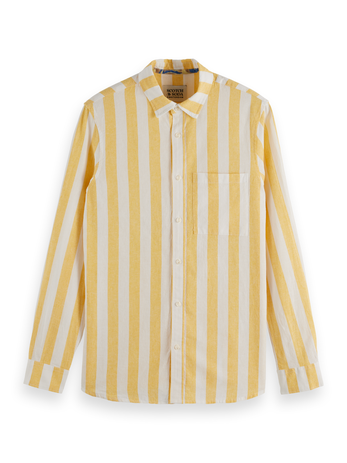 linen blend striped shirt