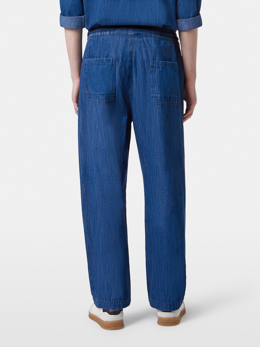 Sporty lightweight denim beach pant