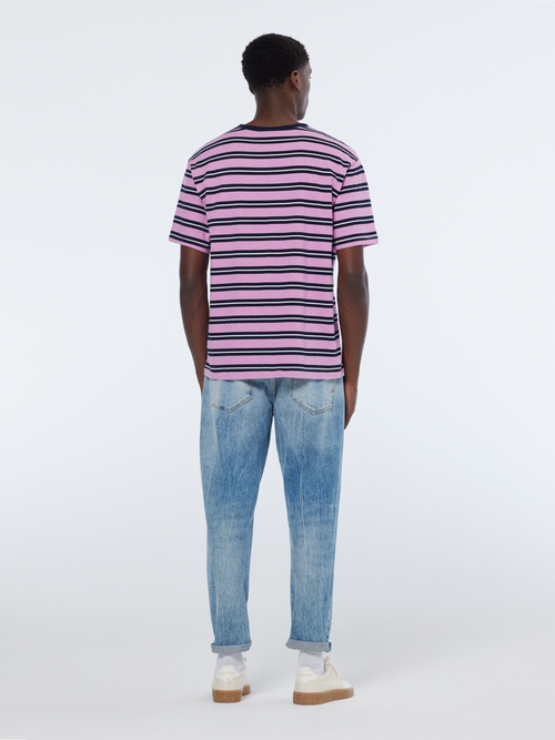 Stripe yarn-dyed relaxed fit t-shirt