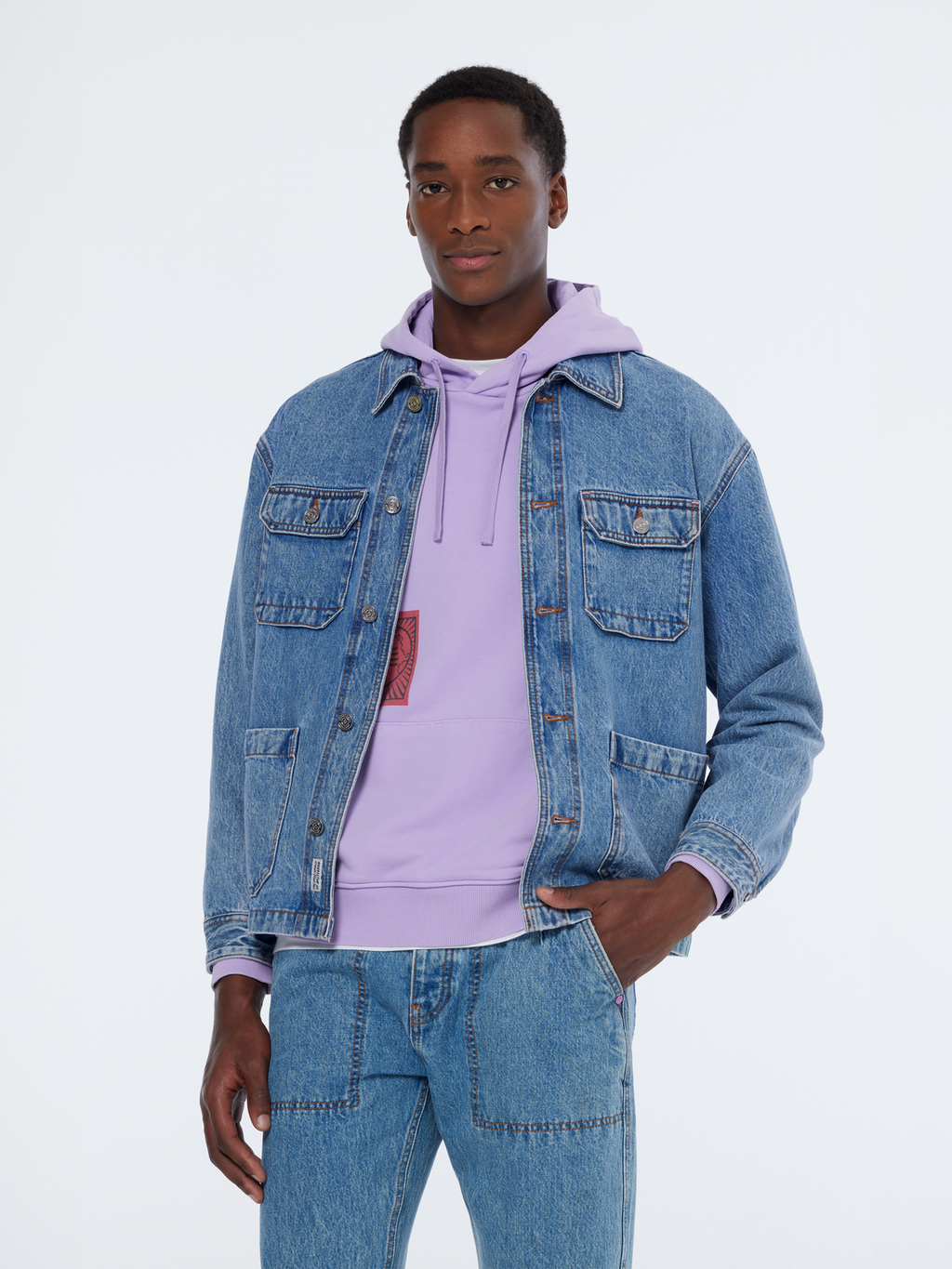 Denim workwear jacket