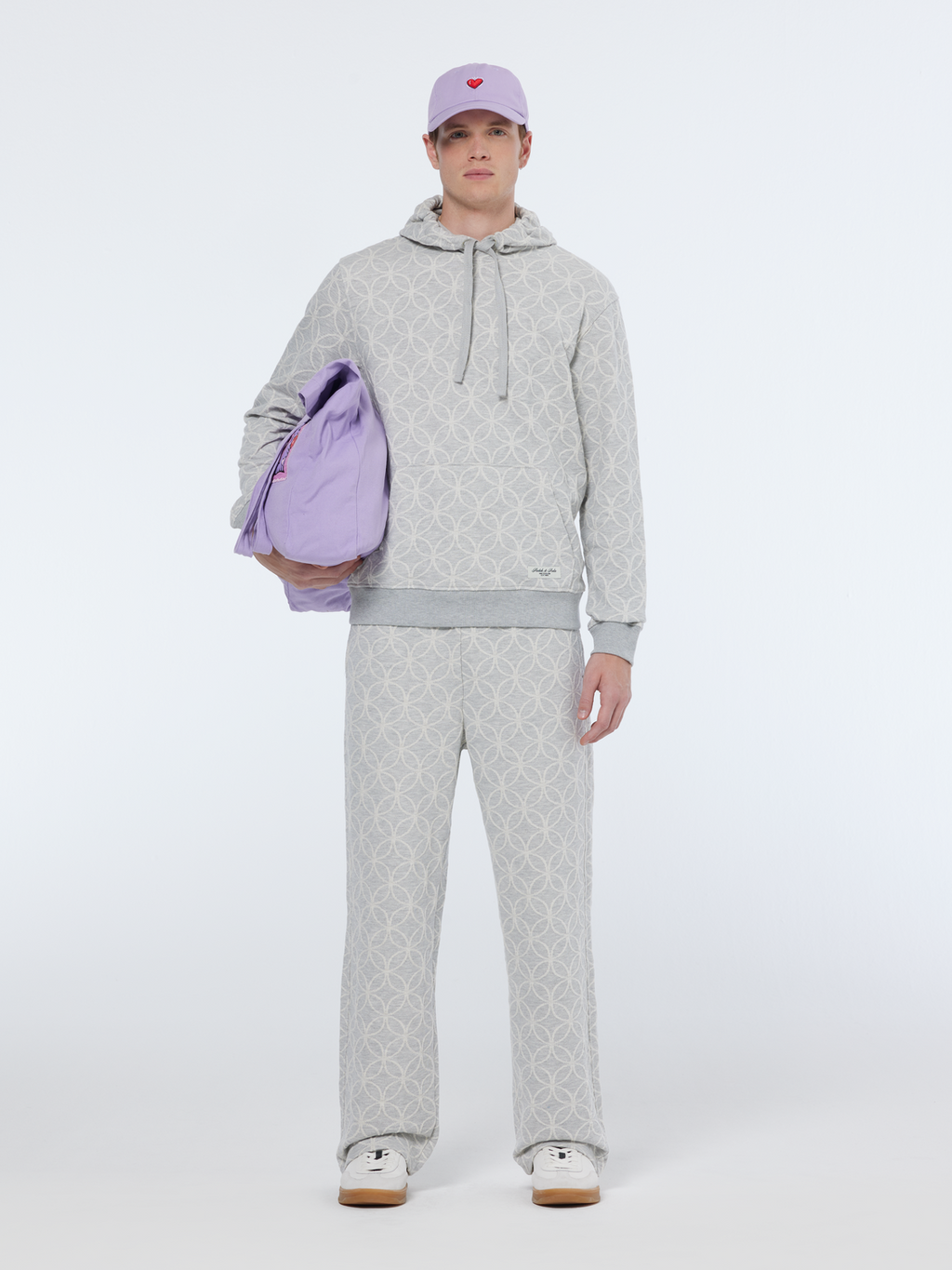 Jacquard regular fit hoodie