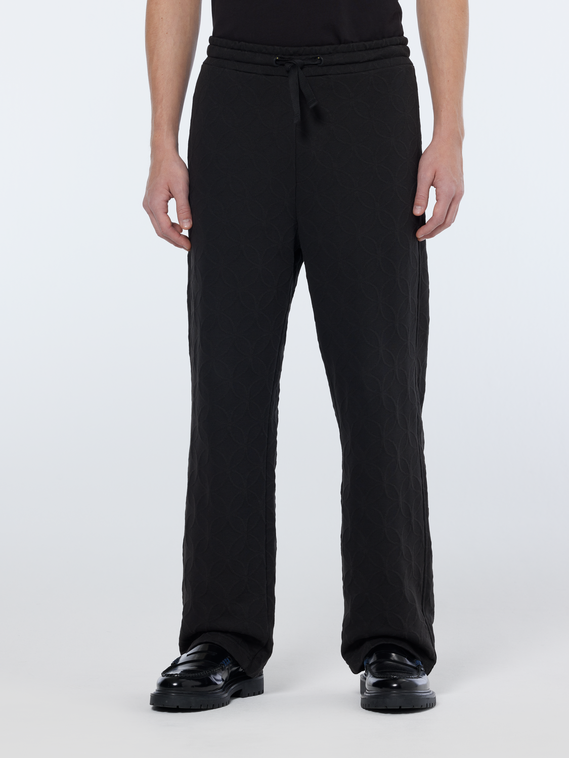 Jacquard Terry Relaxed Straight Sweatpants