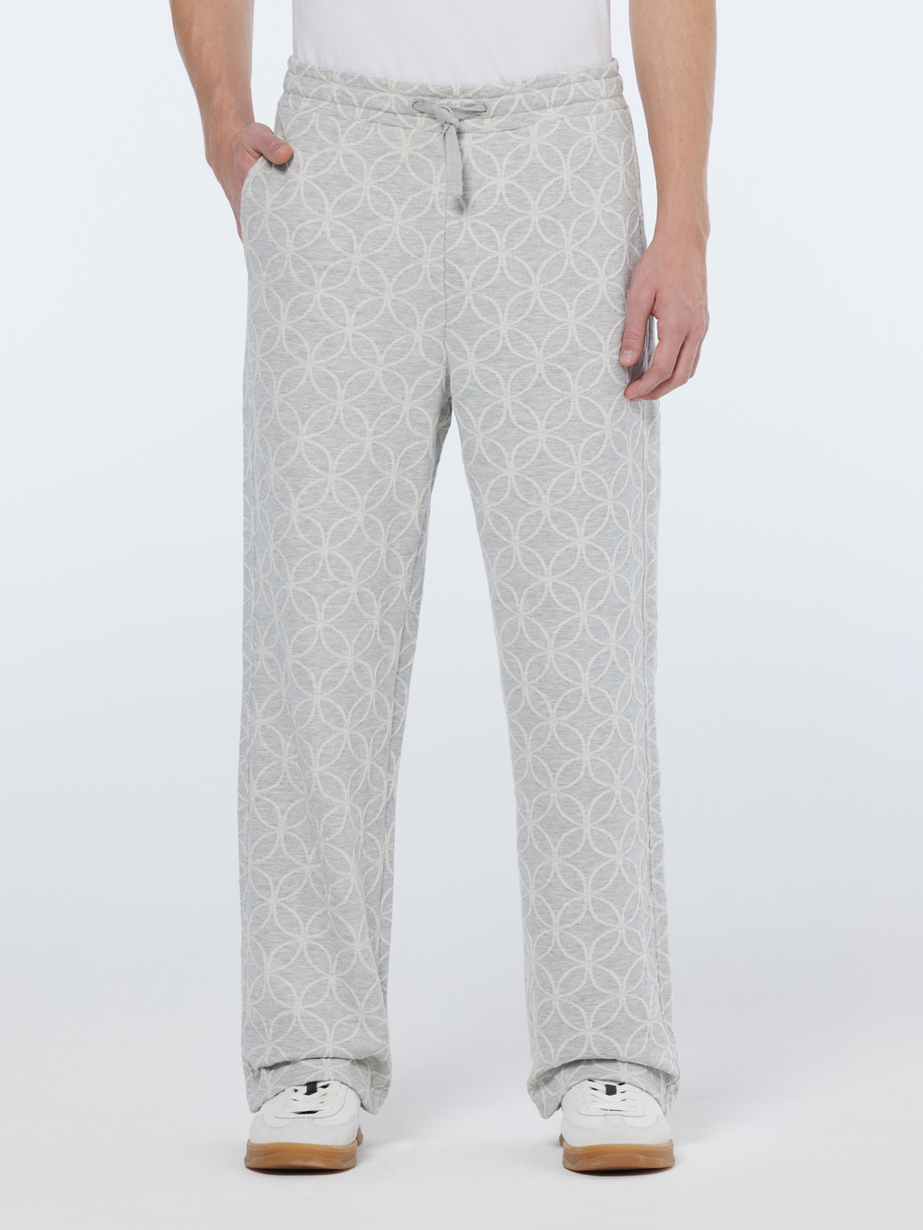 Jacquard Terry Relaxed Straight Sweatpants